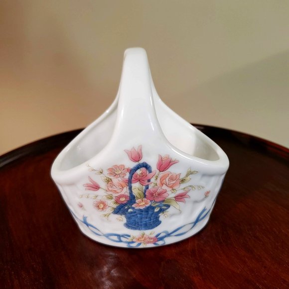 Accents Vintage Bone China Basket With Flowers Floral Trinket Dish Made In Japan Poshmark
